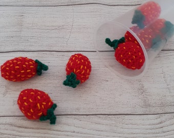 Crochet strawberries