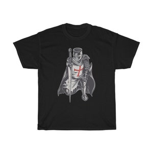 Religious Verse Christian Warrior Gift, Brave Knight Templar Shirt, Medieval Knight, Crusader Warrior T-Shirt, Prayer Warrior Unisex Tee