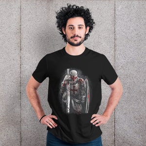 Religious Verse Christian Warrior Gifts, Crusader Knights Templar Shirt, Cute Crusader Shirt, Medieval Knight, Cross T-Shirt, Unisex Shirt