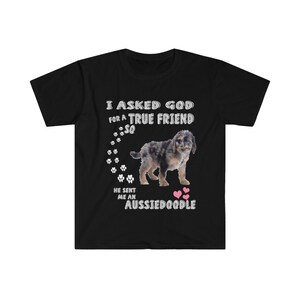 Presentes de Natal para amantes de Aussiedoodle, camiseta Aussiedoodle Mom Dad, linda camisa de proprietário de Aussiedoodle, camiseta Aussiedoodle Puppies, camisa unissex