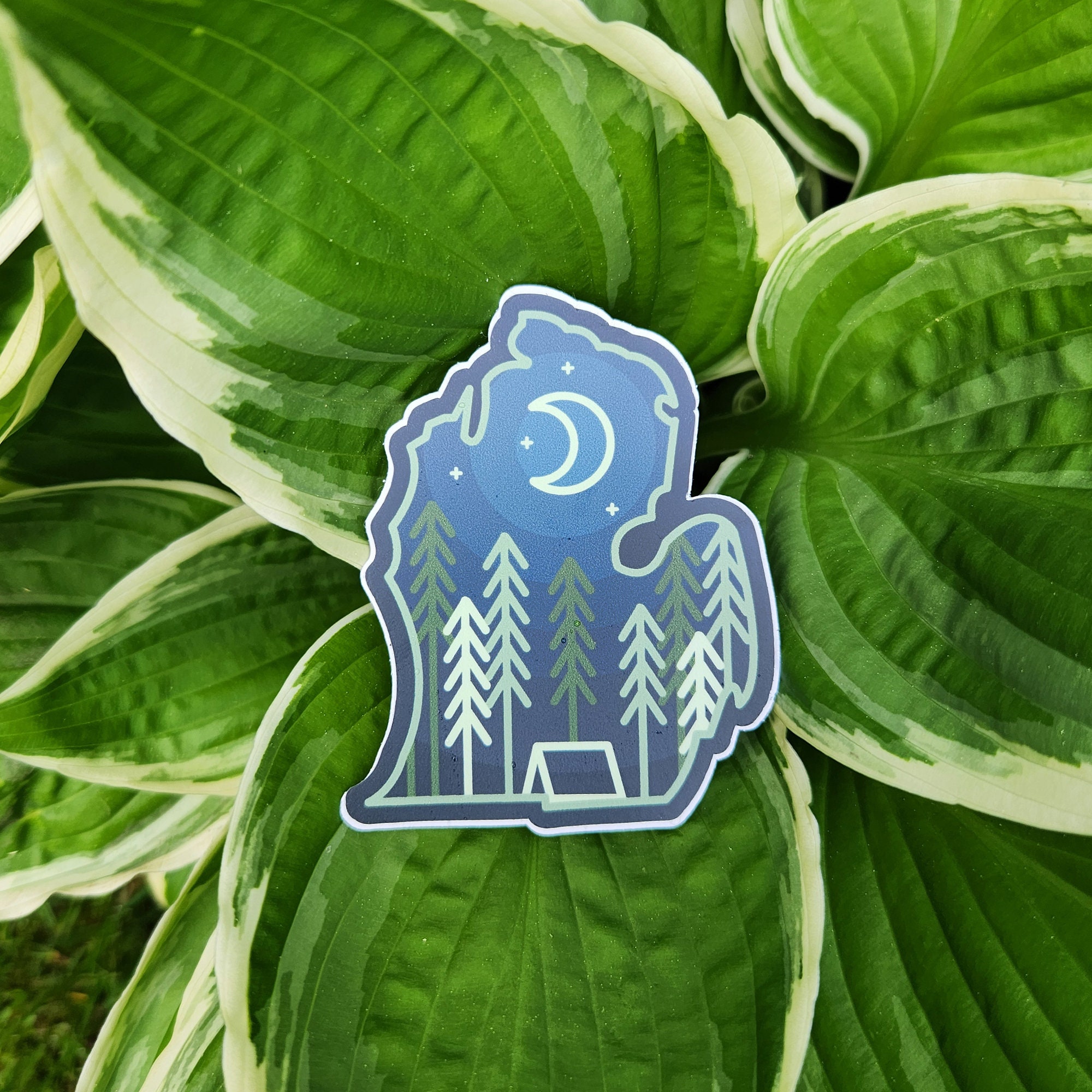Michigan Lower Peninsula Camping Vinyl Sticker Decal - Etsy