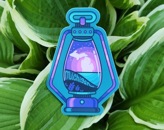 Michigan Purple Lantern Sticker