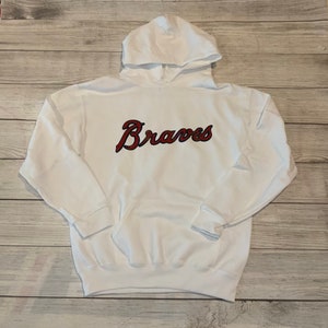 Braves Baseball sweatshirt, Adult Youth Unisex Braves Crewneck Baseball Gift, Coach gift Baseball Player, Atlanta Braves Blue and Red