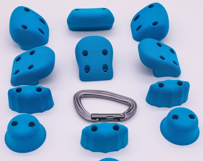 Beginners and Kids Basic Climbing Hold Set, Screw On Climbing Holds