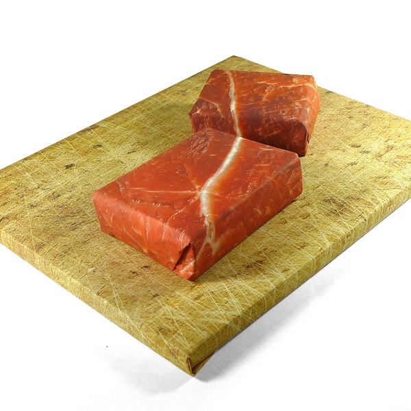 Steak Wrapping Paper Set | Funny Birthday Gift Wrap | Meat Gift Wrap | Wood Cutting Board | Butcher | Foodie | Meat Lover