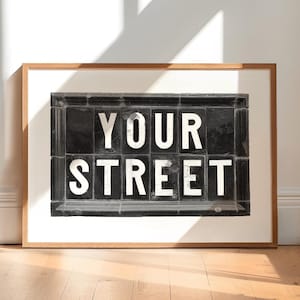 Digital Download | Belfast Street Sign | Personalised Print | Custom | Northern Ireland | Irish | Downloadable | Cobbled Fox