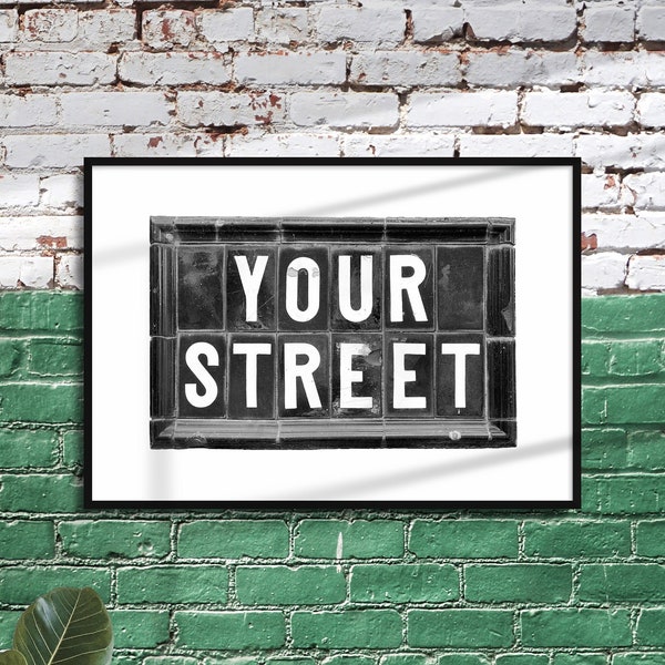 Belfast Street Sign | Personalised Print | Custom | Northern Ireland | Brandon Andrews Art