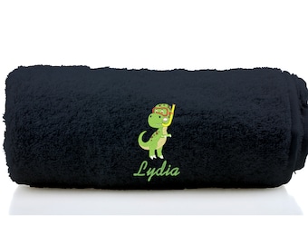 Personalised Premium Embroidered Swim Towel - Kids Swim Towel, Childrens Swimming Towel - Unique Swim Characters