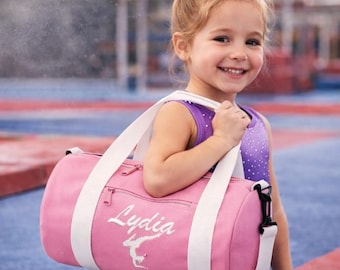 Gymnastics Barrel Bag embroidered with Gymnast
