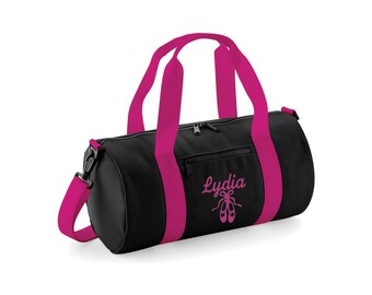 Embroidered Girls Dance Barrel Bag Etsy