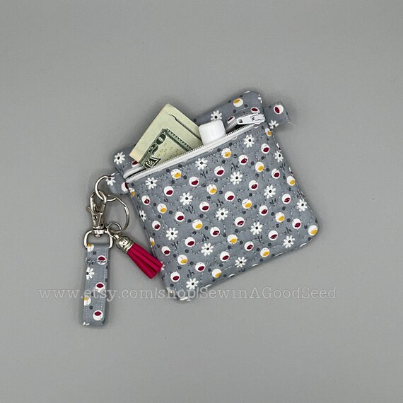 Key Fob Zipper Pouch Gift Set Sewing Kit Holder Cosmetic Etsy