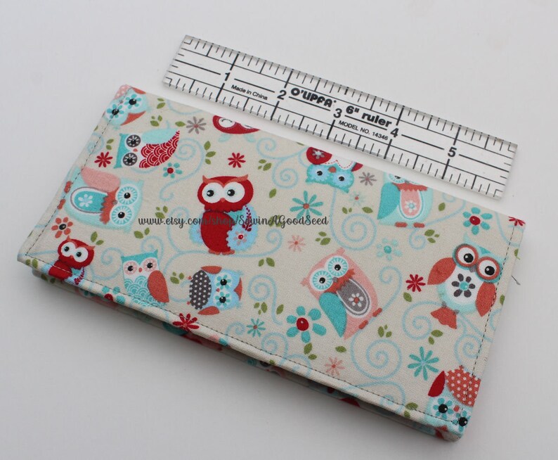 Fabric Checkbook Cover Floral Check book cover Gray Floral Checkbook Cover Cash Check Coupon Holder Fall Color Checkbook Holder