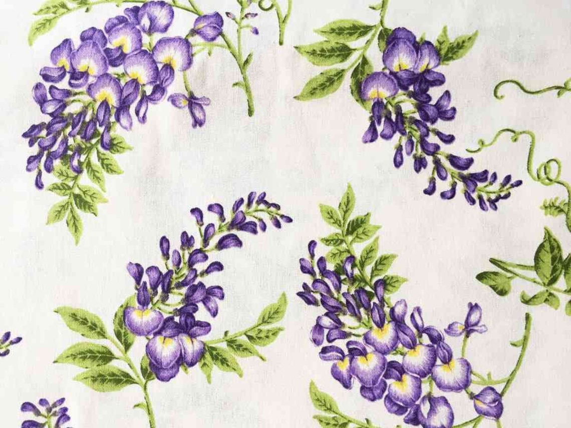 Wisteria Pattern Fabric Product Made in Italy 100 Pure Etsy
