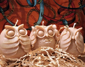 3 Set Owl Candles
