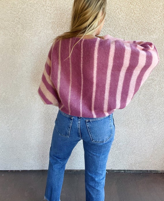 80s Vintage | Carrick's Mauve & Pink Ombre Stripe… - image 7