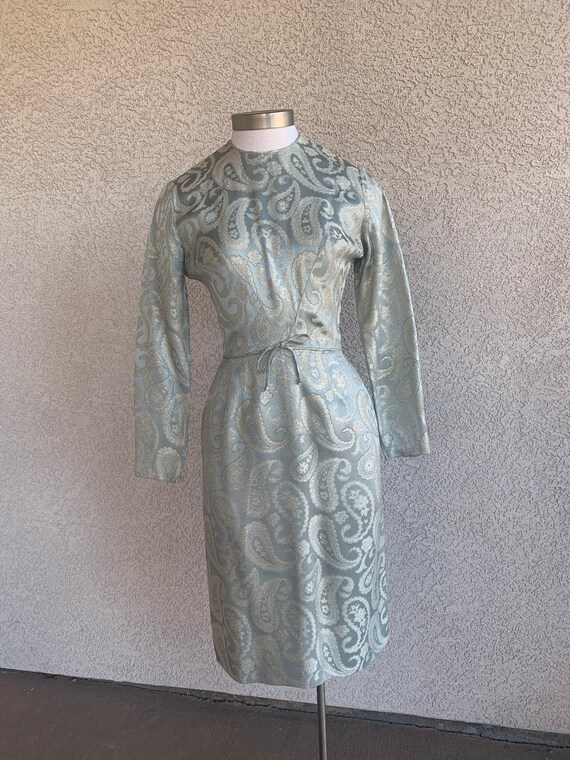 50s-60s Vintage | Jonathan Logan Pale Blue & Gold