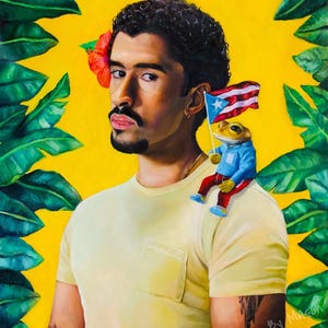 Bad Bunny &#39;San Benito DTMF&#39; Art Print – Latin Music Star Wall Decor
