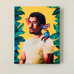 Bad Bunny &#39;San Benito DTMF&#39; Canvas Print – Latin Music Star Wall Art (11x14)