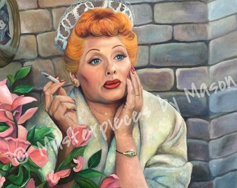 Lucille Ball &#39;I Love Lucy&#39; Art Print – Classic Sitcom Fan Wall Decor