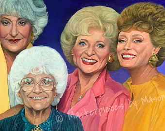 The Golden Girls&#39; TV Show Art Print – Retro Pop Culture Wall Art