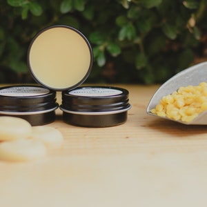 Organic Beeswax Lip Balm - Unscented, Shea Butter, Eco Friendly - Pack of 3