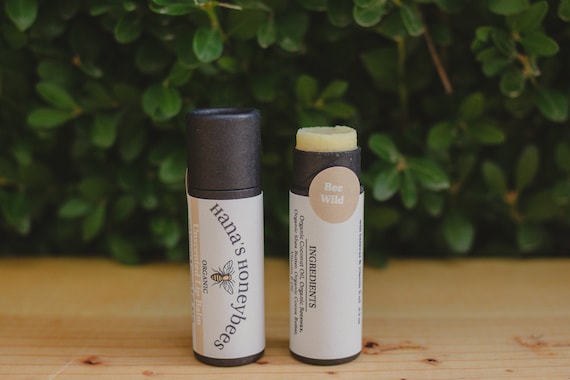 Unscented Lip Balm: Organic Beeswax & Coconut Oil, Cardboard Tube,  Christmas Stocking Stuffer