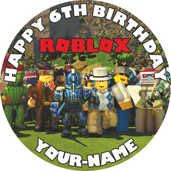 Roblox Personalised Edible Cake Toppers Cupcakes Etsy - roblox cake topper edible image personalized cupcakes
