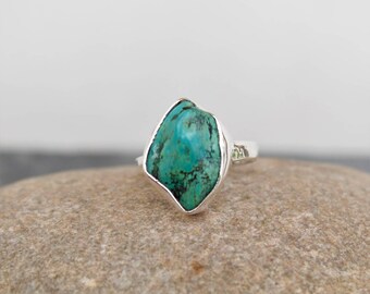 Green ARMENIAN TURQUOISE Ring Sterling Size 6