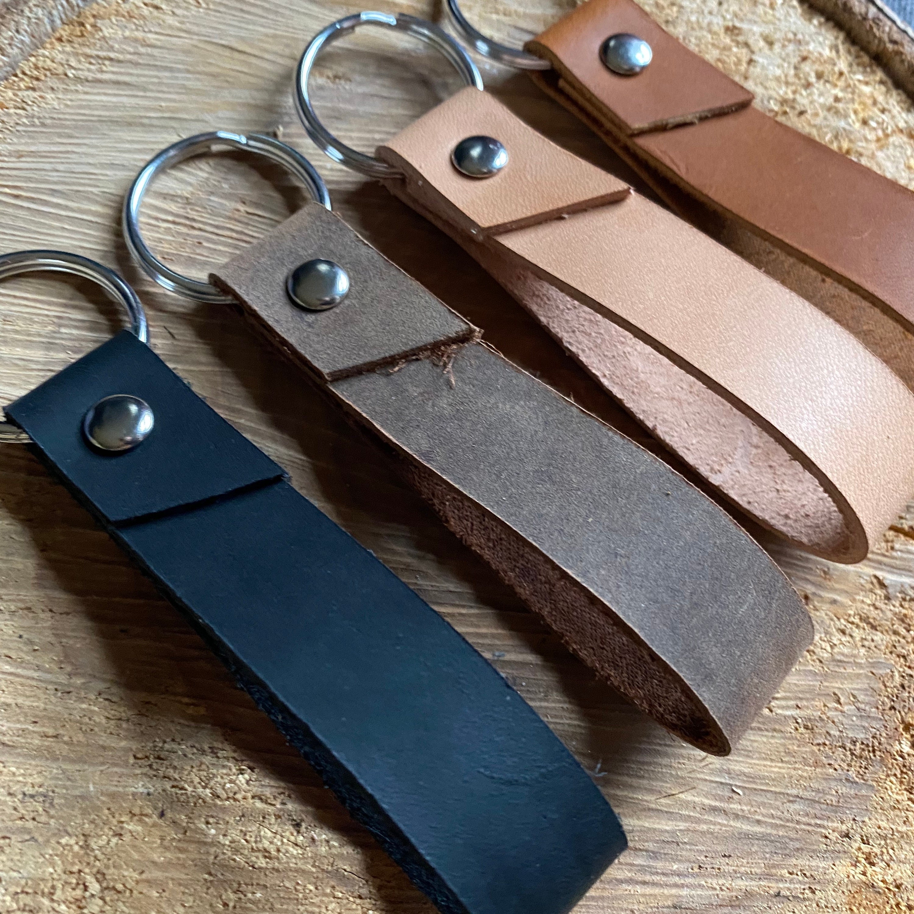 CUSTOM Keychain Genuine Leather Key Fob Modern Key Lanyard | Etsy