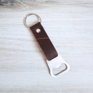 Dark Brown Bottle Opener Keychain