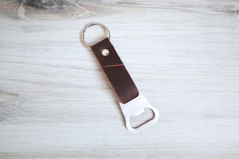 Dark Brown Bottle Opener Keychain