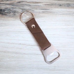 Brown Bottle Opener Keychain