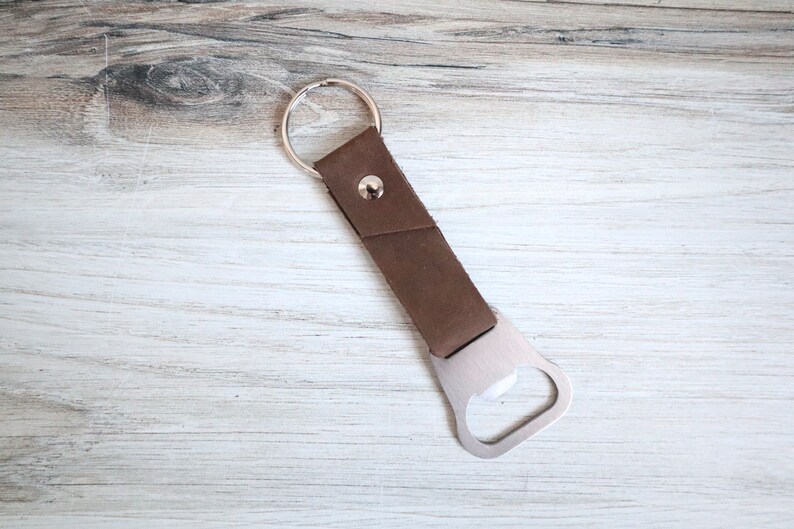 Brown Bottle Opener Keychain