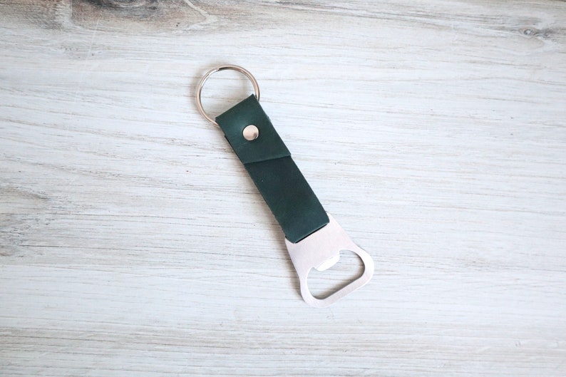Green Bottle Opener Keychain