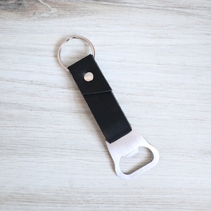 Black Bottle Opener Keychain