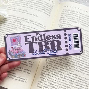 Endless TBR Book Club Laminated Bookmark, Handmade Bookmark, Gift For Reader, Laminated Bookmark, Bookish Merch, Book Lover Bookmark