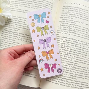 Cute Bows Laminated Bookmark, Handmade Bookmark, Gift For Reader, Laminated Bookmark, Bookish Merch, Book Lover Bookmark, Bookish, Books
