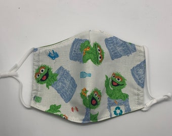 Oscar the Grouch Face Mask - Child Size