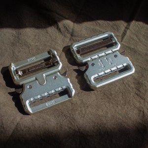 1.5” or 39mm Metal Buckle Silver Matte Finish / Tactical Military Premium Durable Heavy Duty Quality buckle