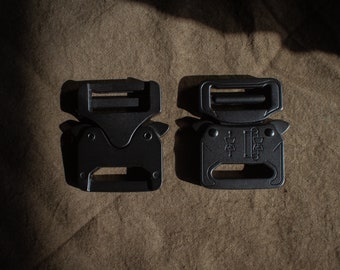 1" of 27 mm zwarte metalen gesp, matte afwerking / tactisch militair doe-het-zelf knutselen Duurzame heavy-duty kwaliteitsgesp