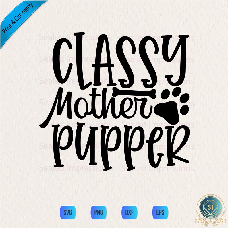 Download Classy Mother Pupper: Cat Vector w/Print/CutFiles | Etsy