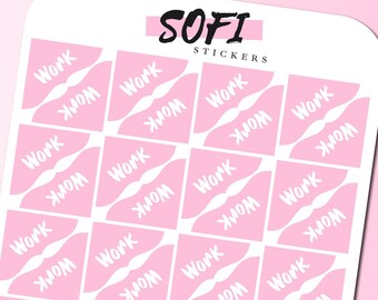 Work Corner Sticker - Pastel Pink Planner Stickers