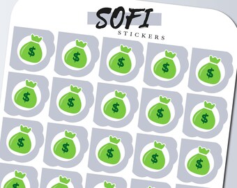 Payday Corner Cloud Sticker - Pastel Gray Planner Stickers