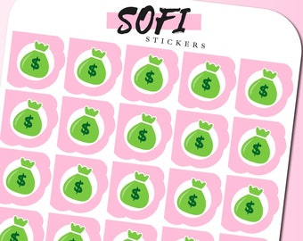 Payday Corner Cloud Sticker - Pastel Pink Planner Stickers