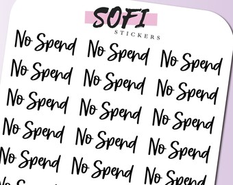 No Spend Stickers for Planners