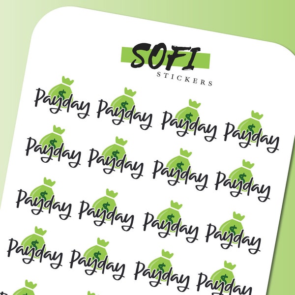 Payday Money Budget Sticker -  Planner Stickers