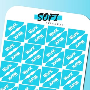 Work Corner Sticker - Pastel Blue Planner Stickers
