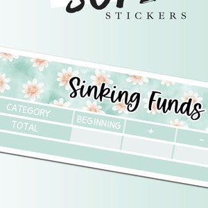 Sinking Funds Budget Planner Sticker - Daisy Garden