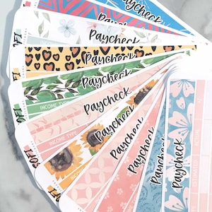 Bundle of Paycheck Stickers - 12 Different Budget Sticker Set