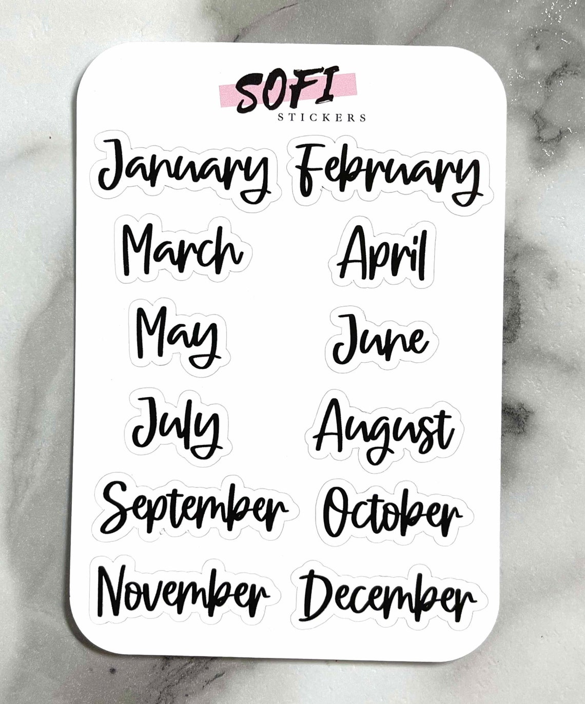 Months Stickers for Planners - Etsy